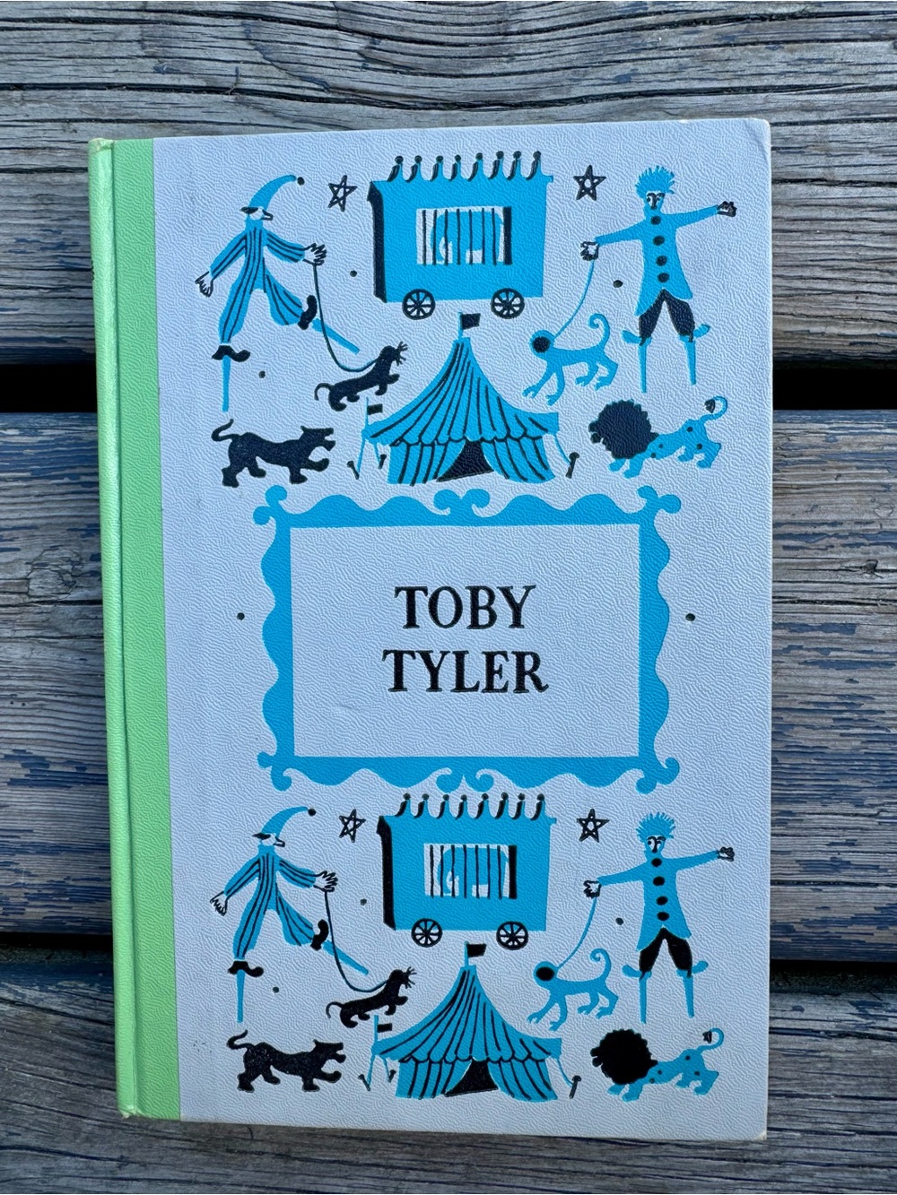 Toby Tyler Decorative Kids Book - Blue and Green